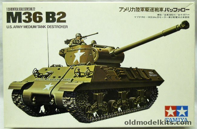 Tamiya 1/35 M36 B2 Jackson Tank Destroyer Motorized, MT122-450 plastic model kit